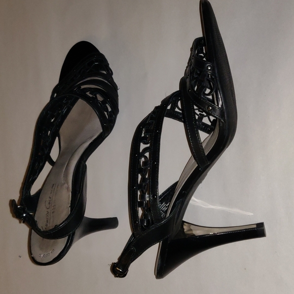 Kenneth Cole high heels leather sandals - Picture 2 of 4